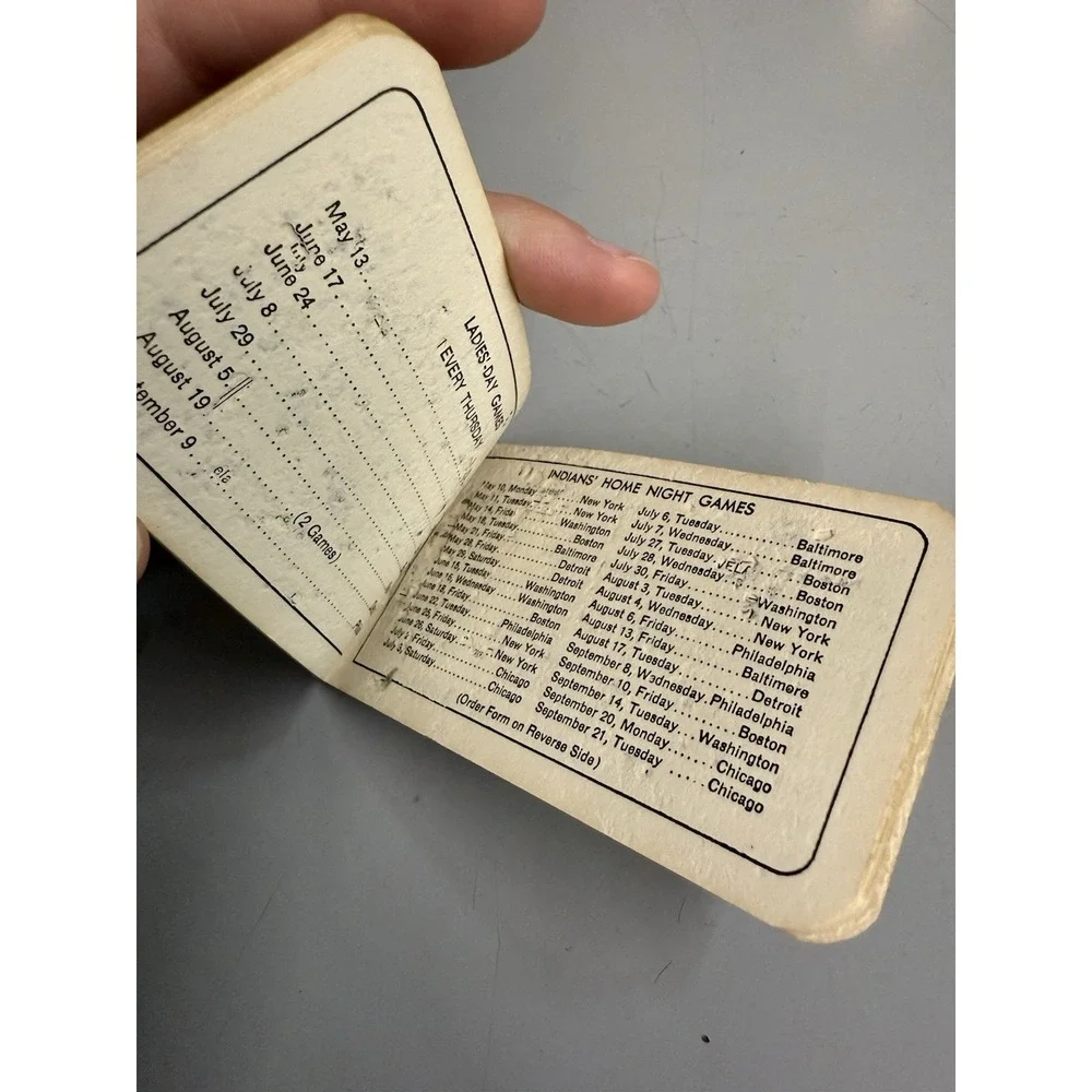 1954 Baseball Cleveland Indians Schedule Ticket Press Media Guide Roster Program